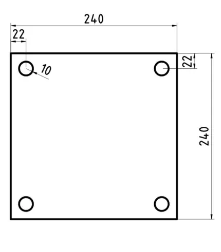 Kotviaca patka stlpika 240x240x8